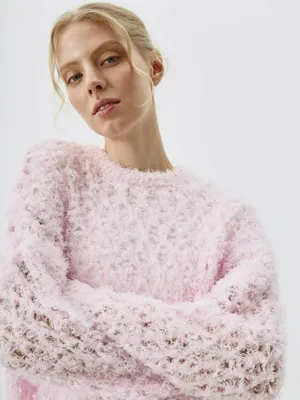 Sela Ажурный джемпер, розовый, арт. 38397