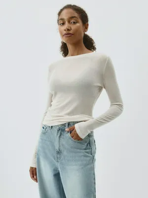 Лонгслив Sela, белый, арт. 38400