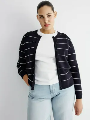 Вязаный кардиган SELA в полоску, арт. 38450