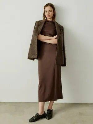 Платье SELA миди со сборкой, арт. 38686