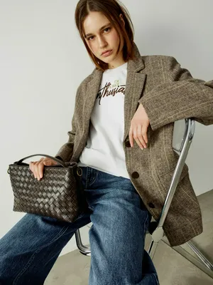 Пальто SELA клетчатое из смесовой шерсти, арт. 38688