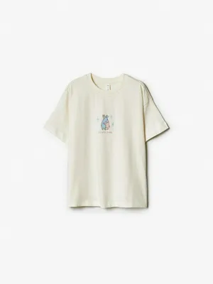 Футболка SELA оверсайз с принтом для девочек, арт. 38706