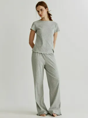 Домашние брюки SELA в рубчик, арт. 38740