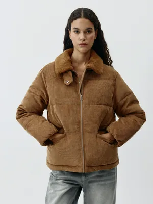 Куртка Sela Вельветовая с меховым воротником, арт. 38780