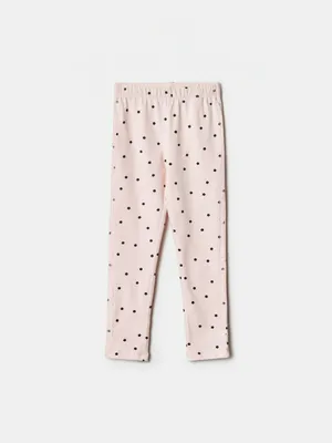 Леггинсы SELA с принтом и кружевом, розовый, арт. 38801