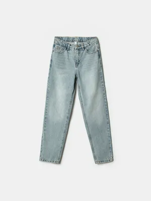 Джинсы мом SELA, голубой, арт. 38809