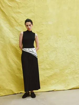 Платье Sela макси без рукавов, черный, арт. 38810