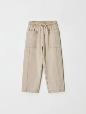 Трикотажные брюки SELA для мальчиков, бежевый, арт. 38813