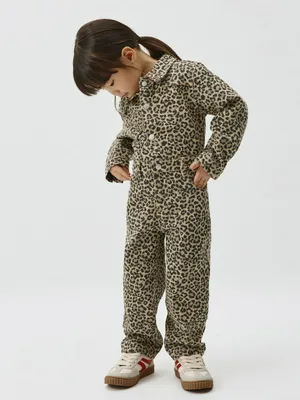 Джинсовый комбинезон Sela для девочек, разноцветный, арт. 38814