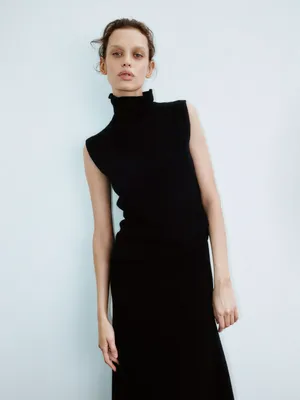 Вязаный топ из шерсти премиум качества, арт. 3884