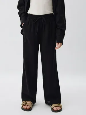 Брюки из вискозы и льна для девочек, арт. 3889