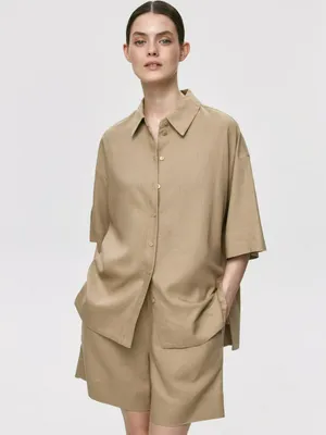 Рубашка из вискозы и льна, арт. 3892