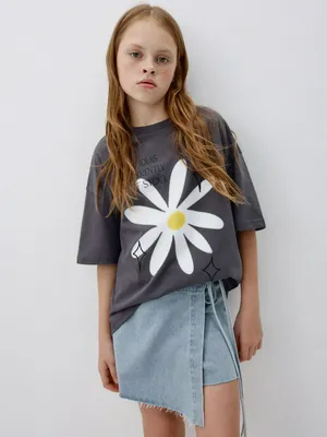 Футболка с принтом для девочек, не указан, арт. 3897