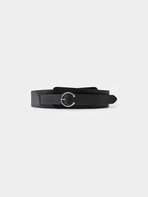 Широкий ремень Sela, черный, арт. 39039