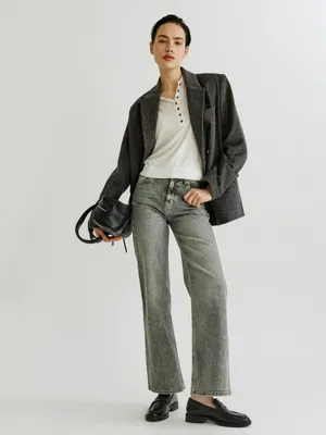 Джинсы SELA Классические прямые со средней посадкой, серый, арт. 39056