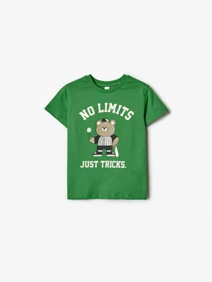 Футболка SELA оверсайз с принтом, зеленый, арт. 39062