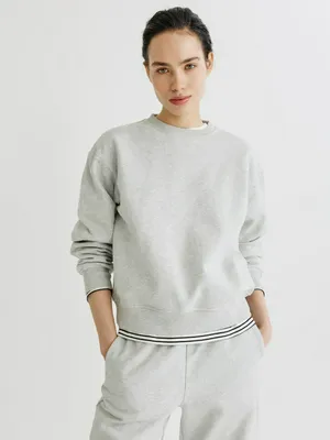 Свитшот Sela меланж, серый, арт. 39069