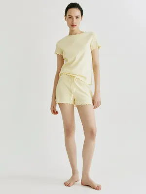 Шорты домашние SELA, желтый, арт. 39074