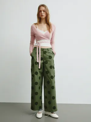 Широкие брюки карго SELA Young, разноцветный, арт. 39076