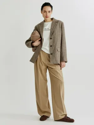 SELA Классические брюки со стрелками, бежевый, арт. 39079