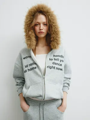 Худи-зипка SELA Young, серый, арт. 39084