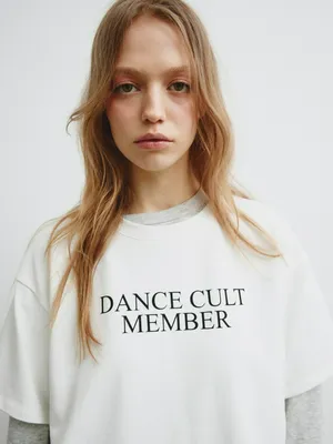 Футболка SELA Young с текстовым принтом, белый, арт. 39115