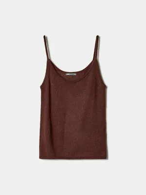 Вязаный топ SELA Young, коричневый, арт. 39119