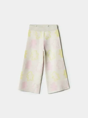 Вязаные широкие брюки Sela для девочек с принтом, разноцветный, арт. 39142