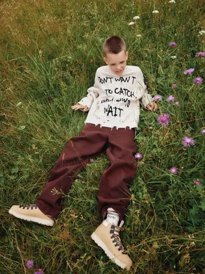 Свободные джинсы BAGGY для мальчиков, коричневый, арт. 3938