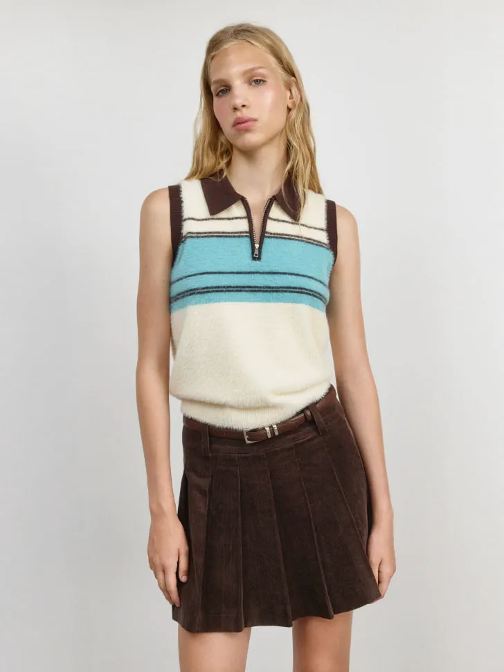 Пушистый жилет, разноцветный, арт. 3944