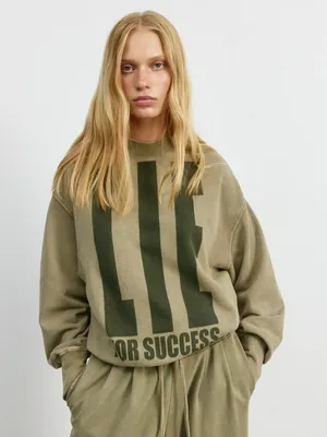 Свитшот оверсайз с принтом, арт. 3946