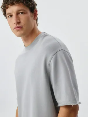 Футболка Oversize из футера, серый, арт. 3963