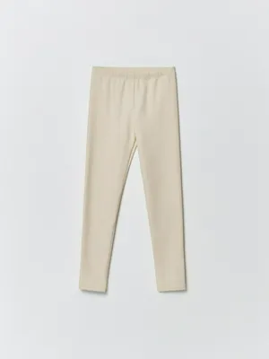 Базовые леггинсы для девочек, бежевый, арт. 3968