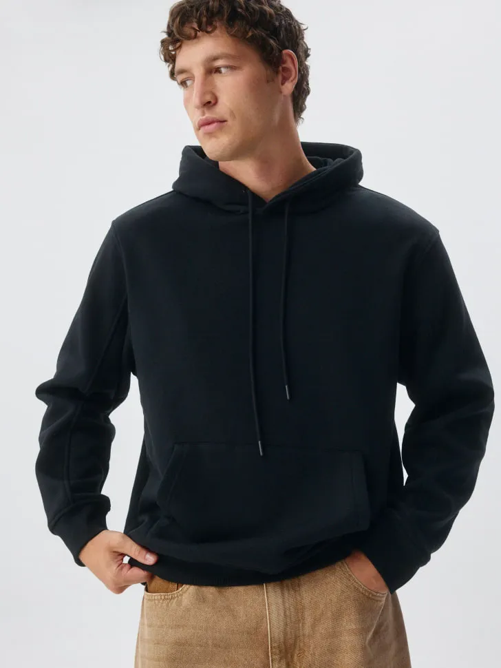 Худи REGULAR FIT из футера, черный, арт. 3973