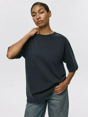 Футболка оверсайз с эффектом стирки, арт. 3998