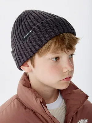 Базовая шапка-бини детская, серый, арт. 4015