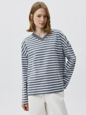 Лонгслив ANNA OVERSIZE FIT с треугольным вырезом