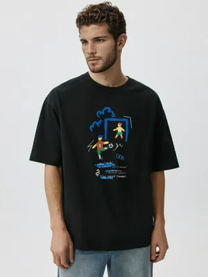 Футболка RELAXED FIT с принтом, не указан, арт. 4050