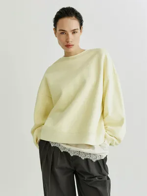 Свитшот Sela оверсайз, желтый, арт. 40507