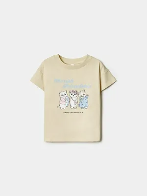 Футболка Sela с принтом, бежевый, арт. 40531