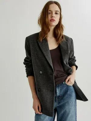 Пальто SELA двубортное, серый, арт. 40532