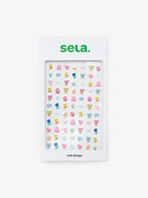 Детский набор наклеек для ногтей Sela, разноцветный, арт. 40544