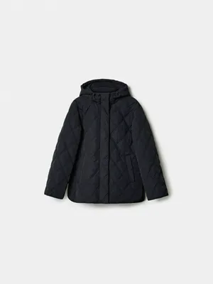 Куртка SELA стеганая с капюшоном, черный, арт. 40554