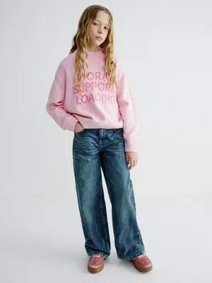 Широкие джинсы Sela с винтажным эффектом, синий, арт. 40562