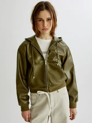 Куртка-бомбер SELA с капюшоном, хаки, арт. 40572