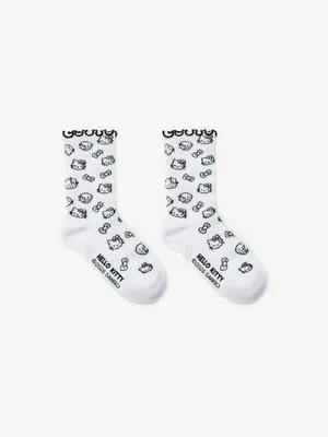Носки Sela Hello Kitty с жаккардовой вышивкой, белый, арт. 40580