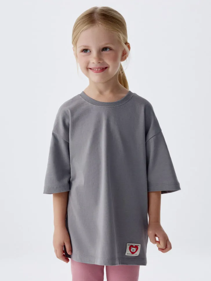 Базовая футболка детская, серый, арт. 4069