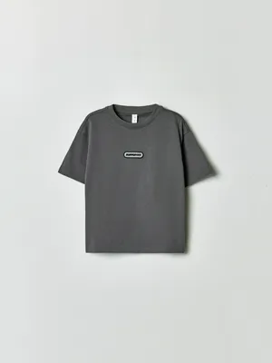 Футболка оверсайз Sela с вышивкой, серый, арт. 40752