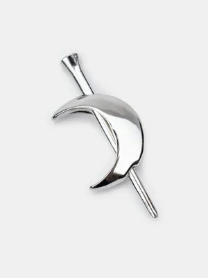 Заколка для волос SELA металлическая со шпилькой, серебристый, арт. 40784