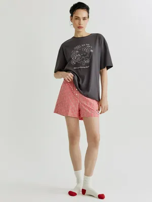 Домашние шорты SELA в клетку Hello Kitty, разноцветный, арт. 40800